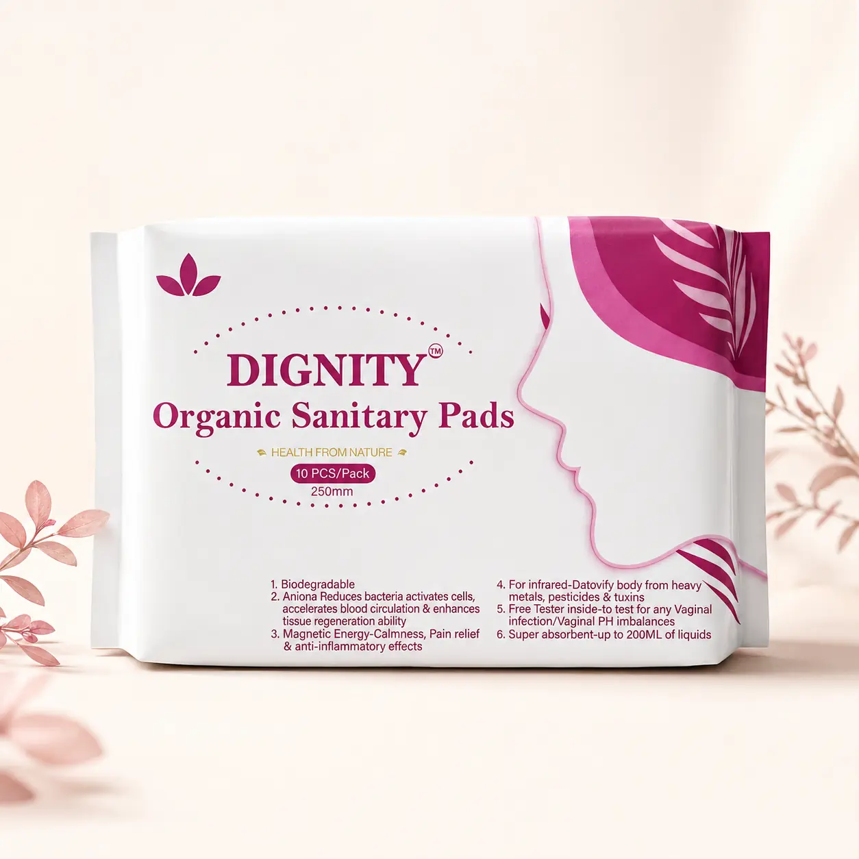 Dignity Organic sanitary pads — premium organic menstrual care