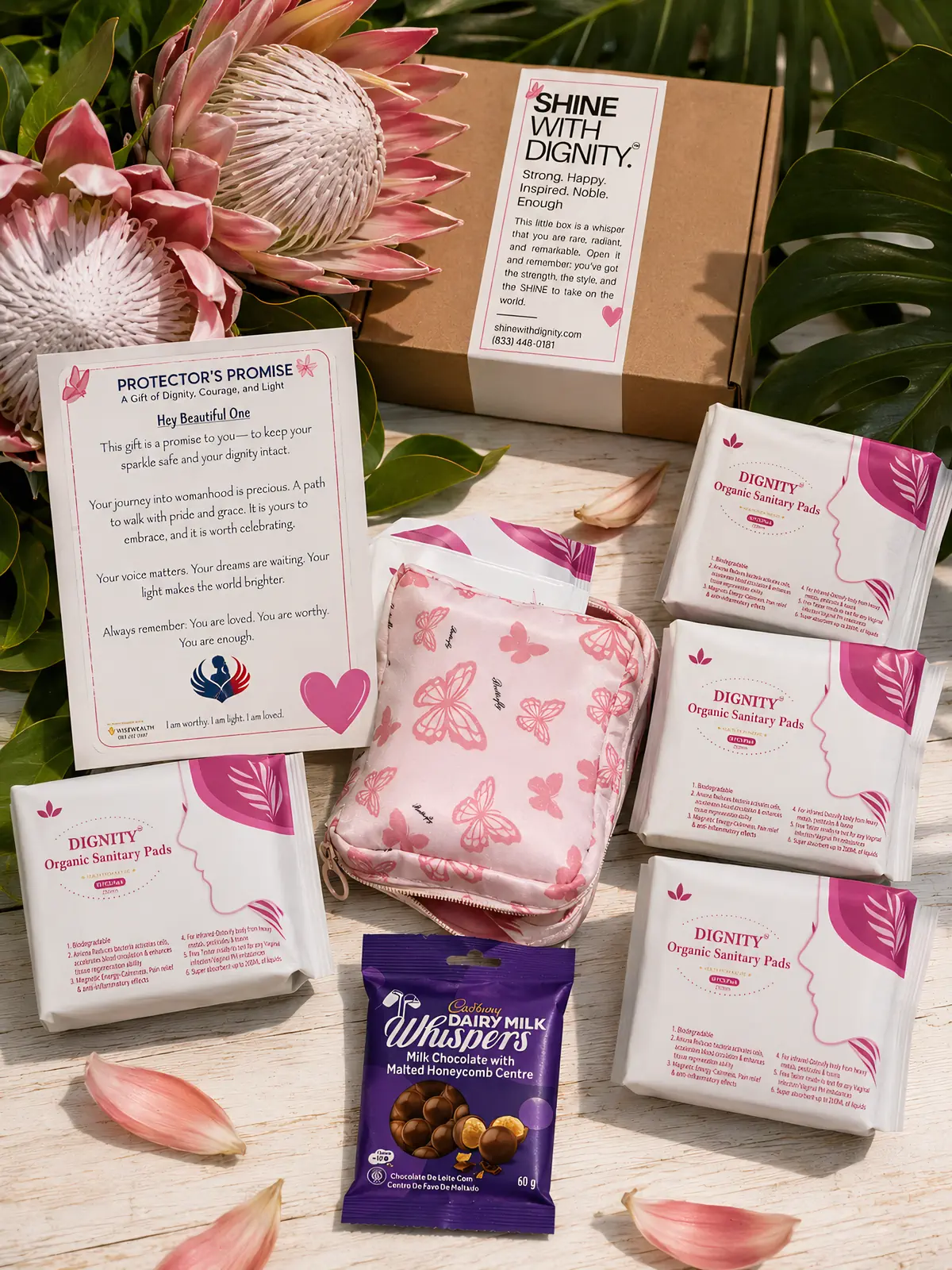 SHINE Confidence Pack – 6-Month Organic Sanitary Supply - Image 2