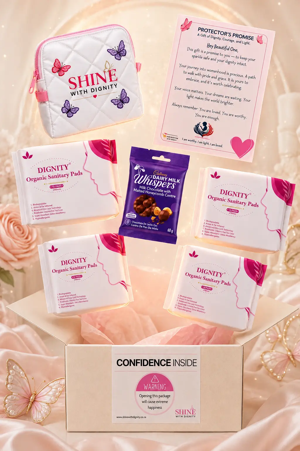 SHINE Confidence Pack – 6-Month Organic Sanitary Supply - Image 2