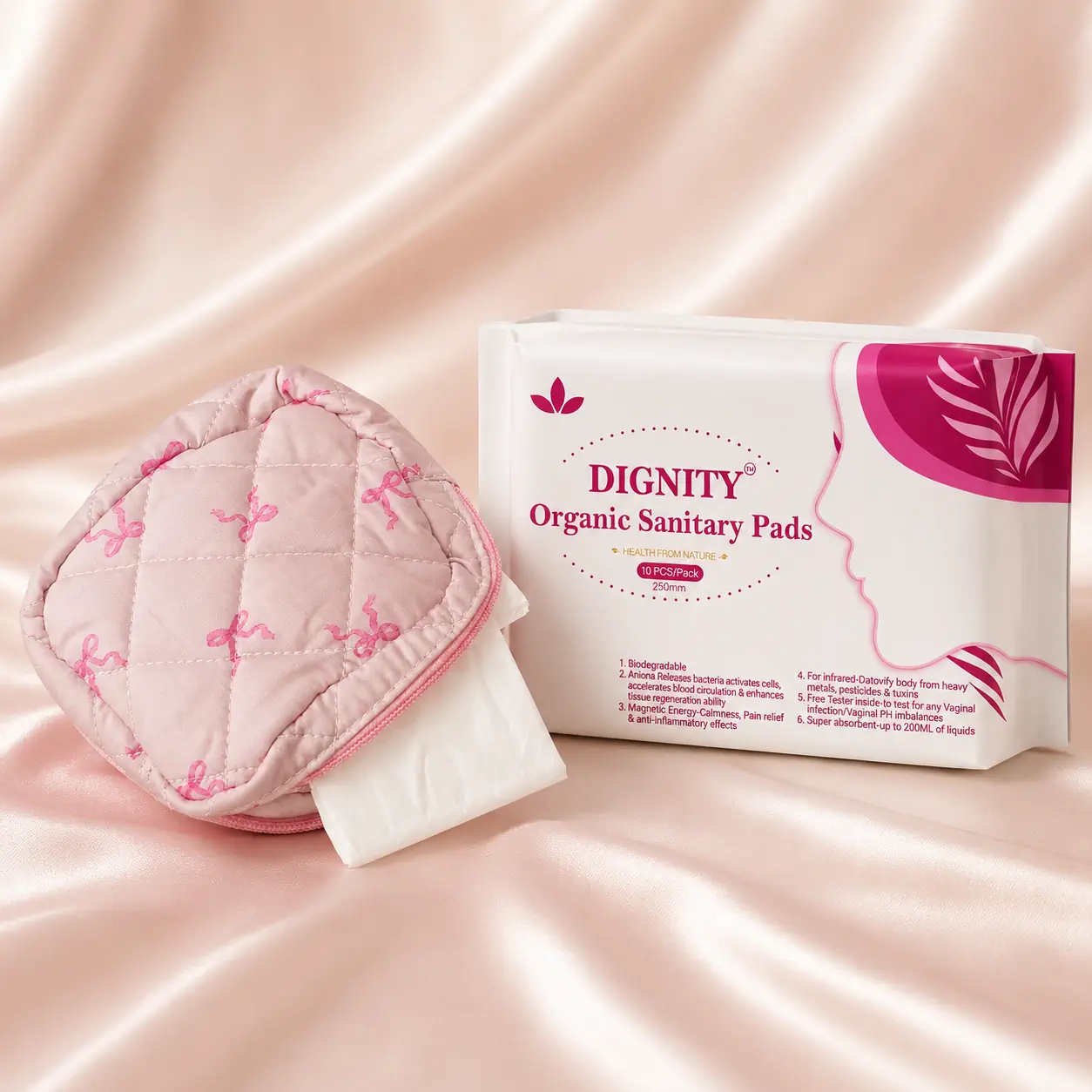 Pink Pouch & Pads Combo